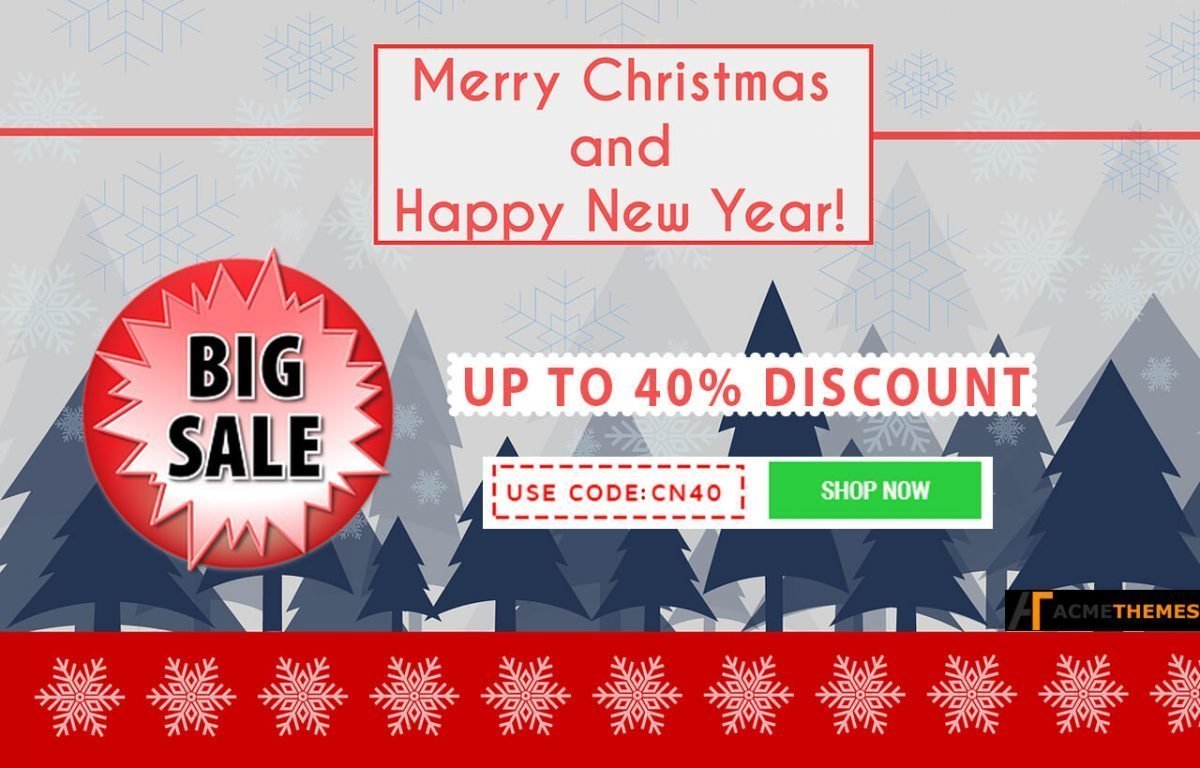 Acme Themes Christmas and New Year Sale 2017-2018