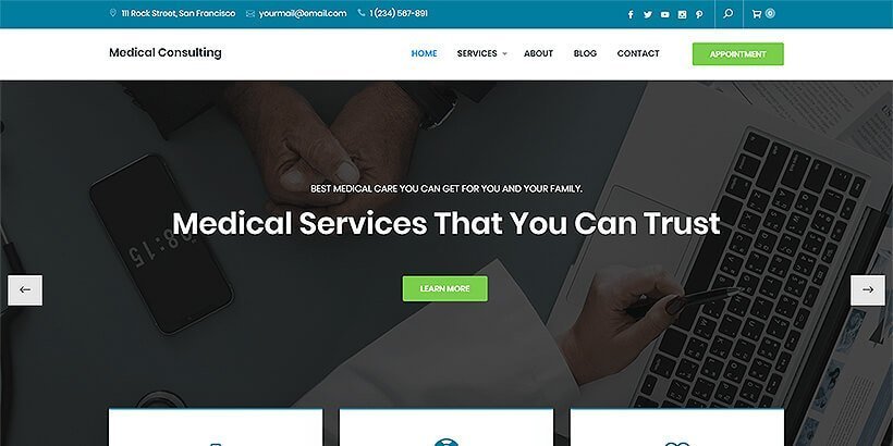 Medical Consulting Free Medical WordPress Themes