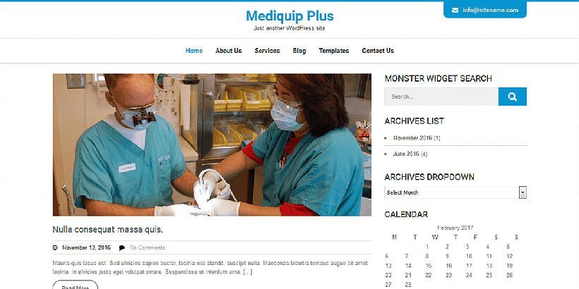 Mediquipplus Free Medical WordPress Themes