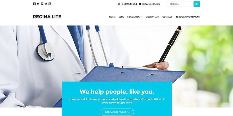 Reginalite Free Medical WordPress Themes