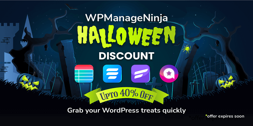 WPManageNinja-Halloween-2021-Specia- Offer-Get-30%-Discount -on-all-Pro-Themes-