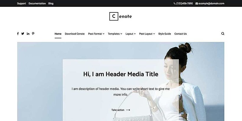 cenote free wordpress blog themes