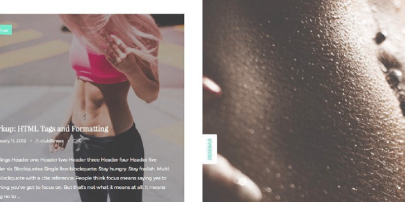 clubfitness free fitness wordpress themes