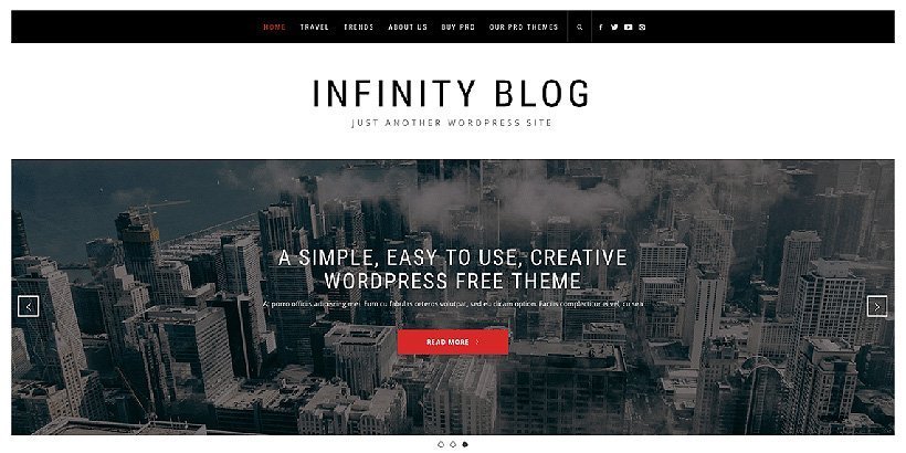 infinity blog free wordpress blog themes