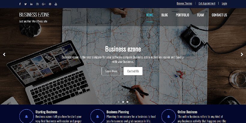 business ezone free wordpress business themes