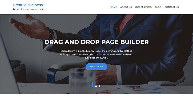 creativ business free wordpress business themes