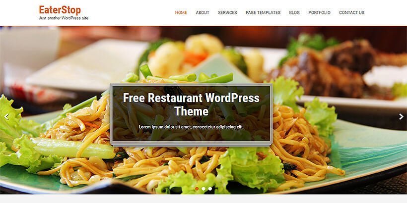 eaterstop lite free restaurant wordpress themes