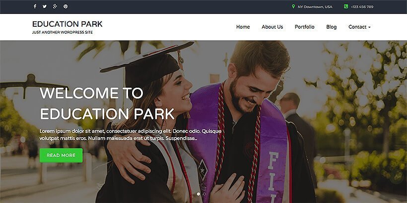 edupark free education wordpress themes