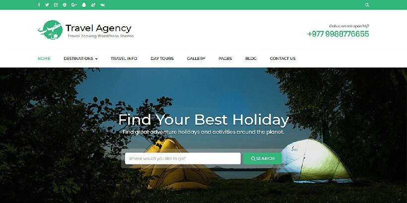 travelageny free wordpress travel themes