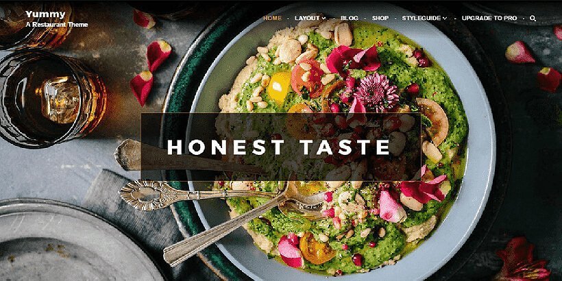 yummy free restaurant wordpress themes