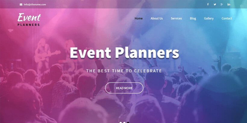 eventplanners free event wordpress themes