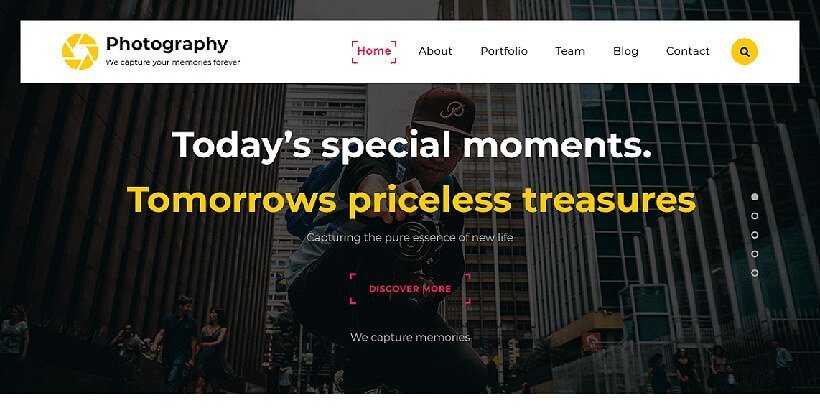 ts free photography wordpress themes