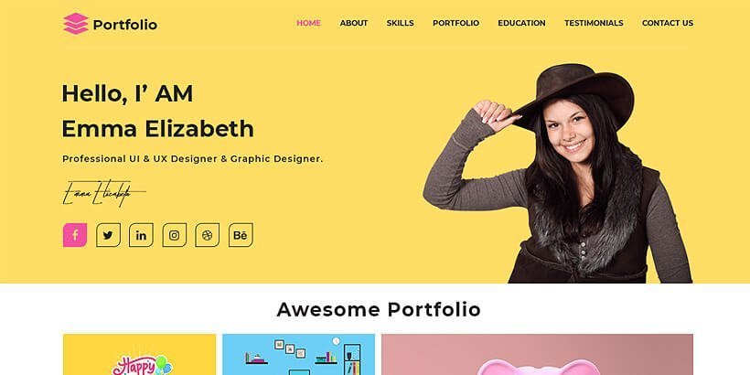 advance gratis portfolio wordpress themes