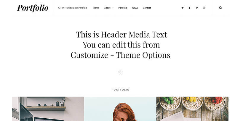 clean free portfolio wordpress themes