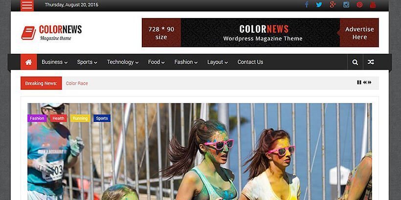 colornews free magazine wordpress themes