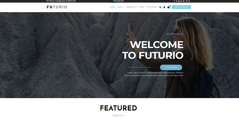 futurio thèmes wordpreses gratuits de portfolio