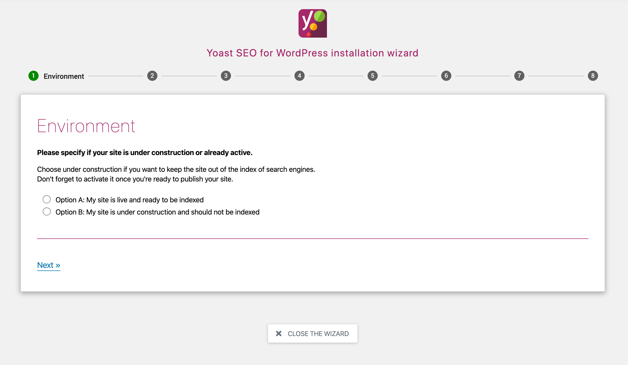 Yoast Setup Configuration