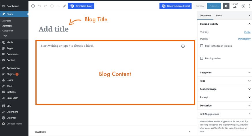 blog layout wordpress