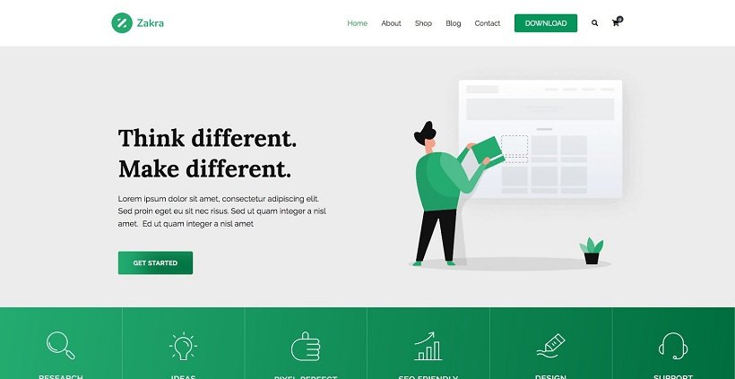 Zakra-Agency-WordPress-Template-Site