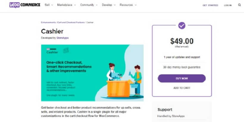 Cashier-YITH WooComm0erce One-Click Checkout-Top 5-WooCommerce-One-Page-Checkout-Plugins-in-2021