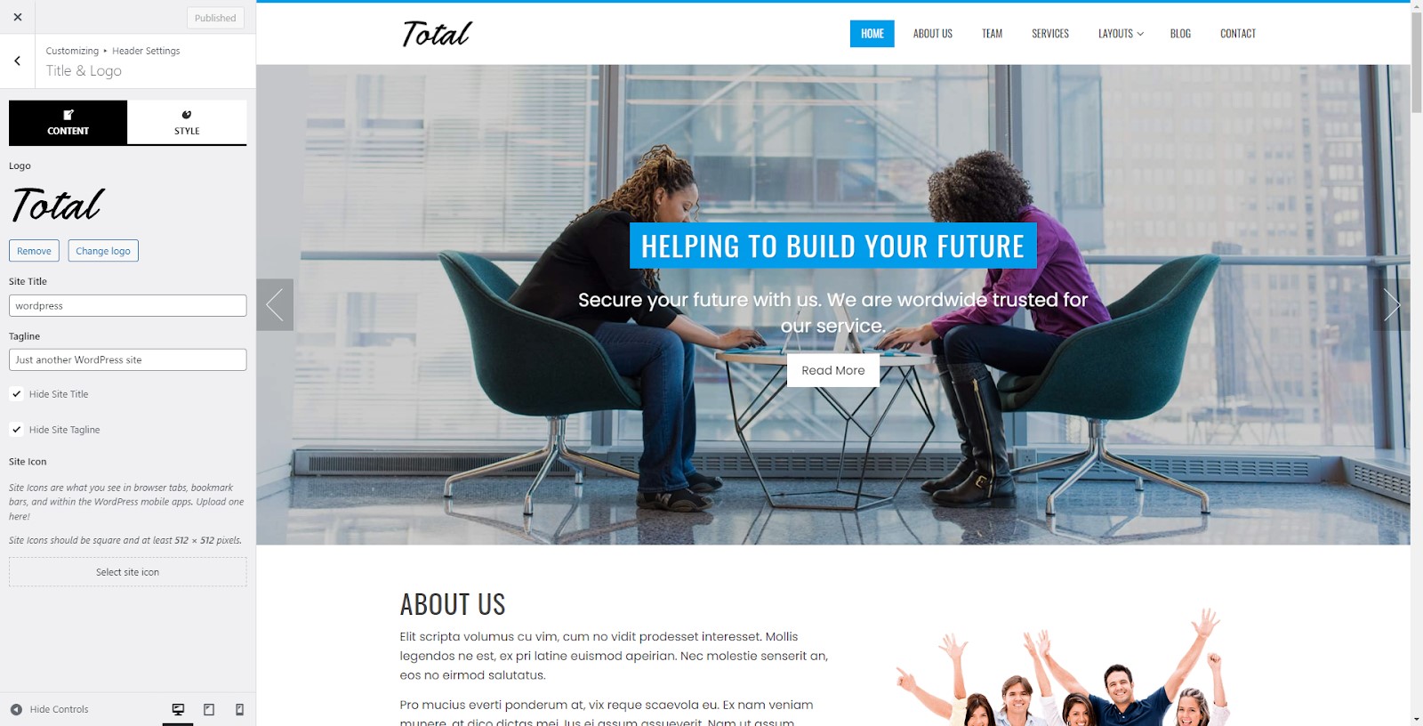 title-and-logo-Total-Theme-Review:-An-Ultimate-Multipurpose-WordPress-Theme