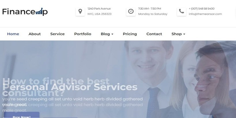 Financeup-Best-Free-Accounting-WordPress-Themes