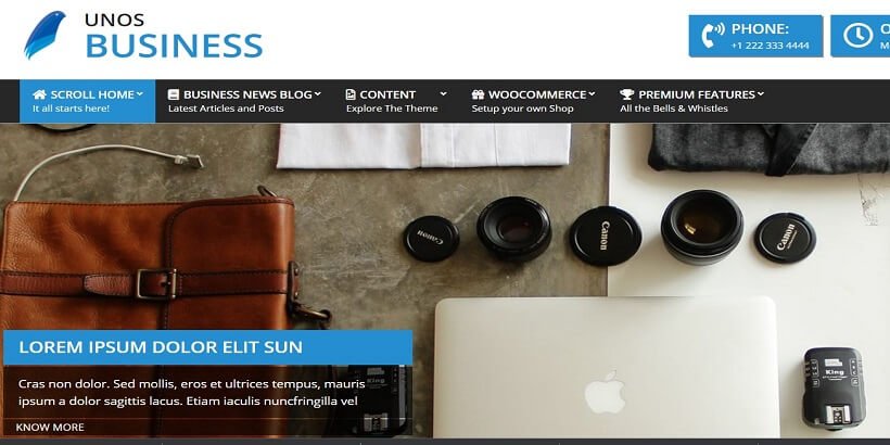 Unos Business-Best Free-WordPress-Themes-for-Small-Local-Business