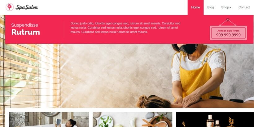 SpaSalon-Best-Free Hair-Salon-WordPress-Themes