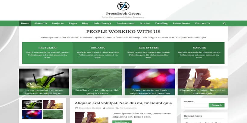 PressBook-Green-Top-Free-Green-Energy-WordPress Themes-for-Sustainable-Websites
