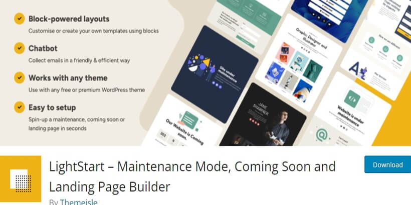 LightStart – Maintenance-Mode,-Coming-Soon-and-Landing-Page-Builder-Best-WordPress-Maintenance-Plugins
