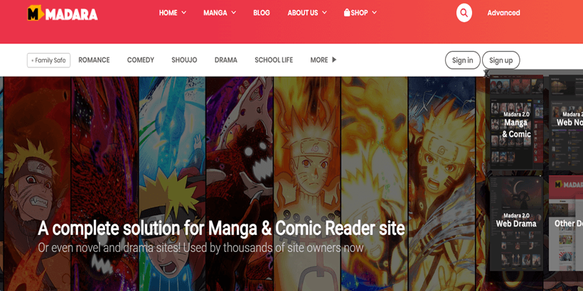 Madara-best-wordpress-themes-for-manga-and-anime-websites