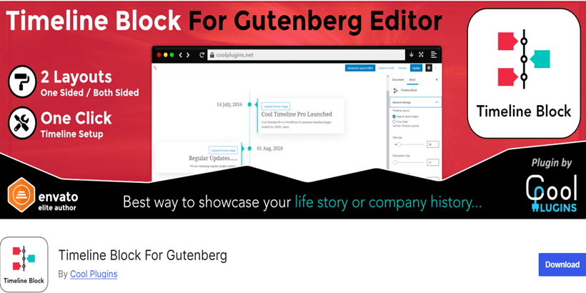 Timeline Block for Gutenberg-