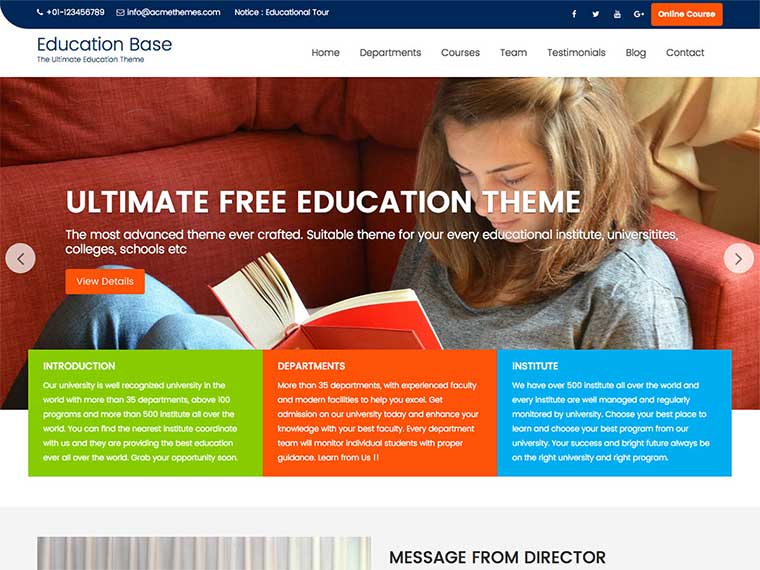 Education Base - Education WordPress Theme for all Educational institute